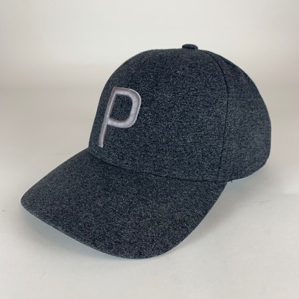 Puma Golf Mens Charcoal Gray Snapback Hat